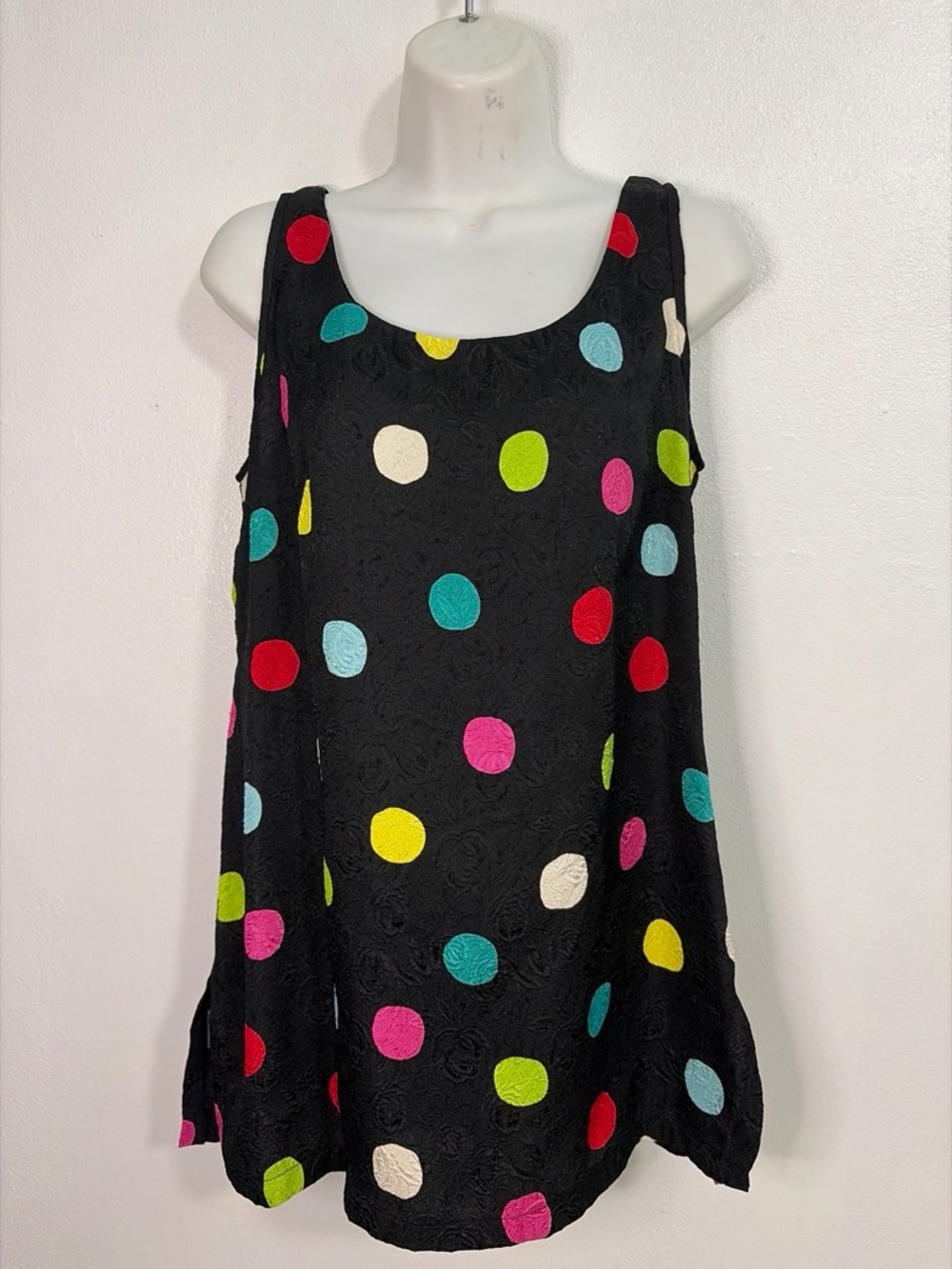 Arnaldo Jesus Rainbow Polka Dot Textured Swing Tunic Size M
